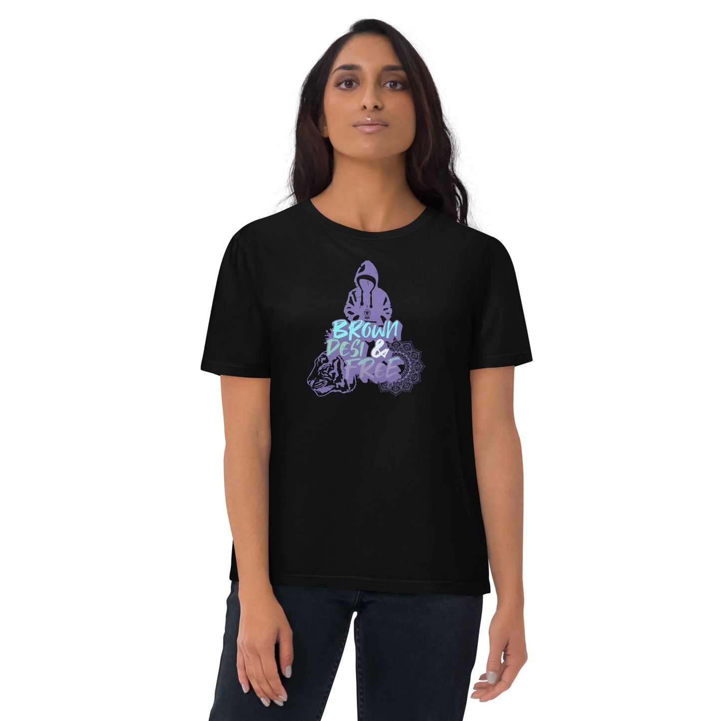 BROWN DESI FREE - Unisex organic cotton t-shirt