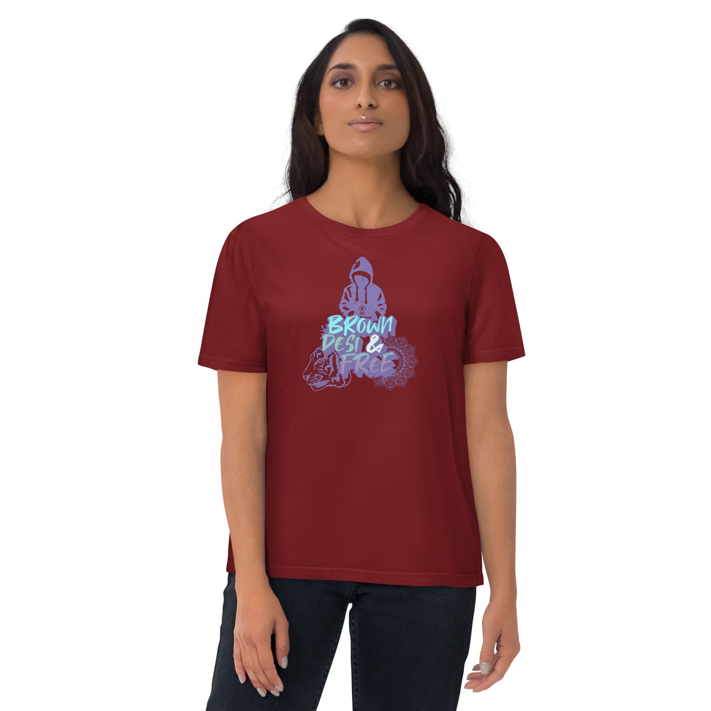 BROWN DESI FREE - Unisex organic cotton t-shirt