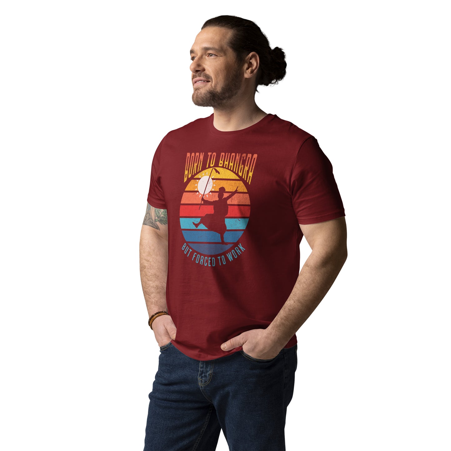 BORN TO BHANGRA - Unisex organic cotton t-shirt