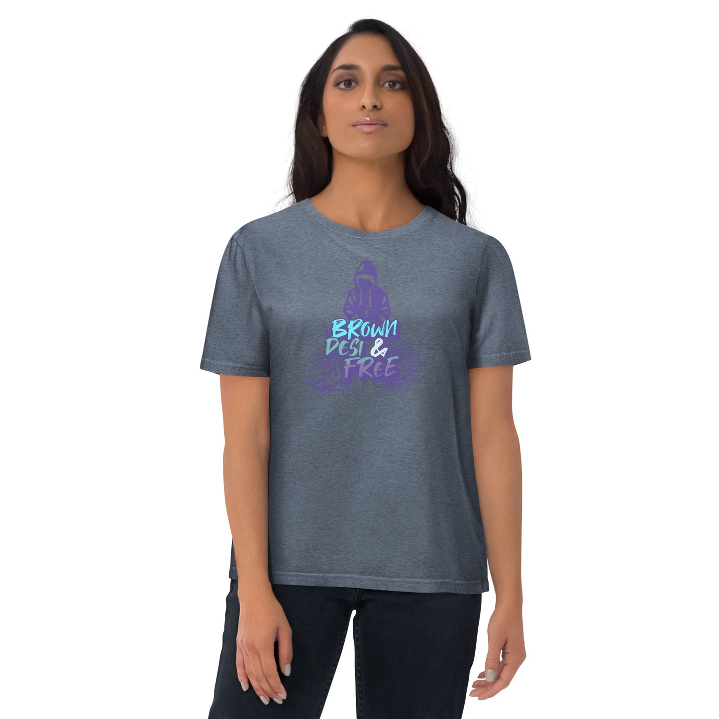 BROWN DESI FREE - Unisex organic cotton t-shirt
