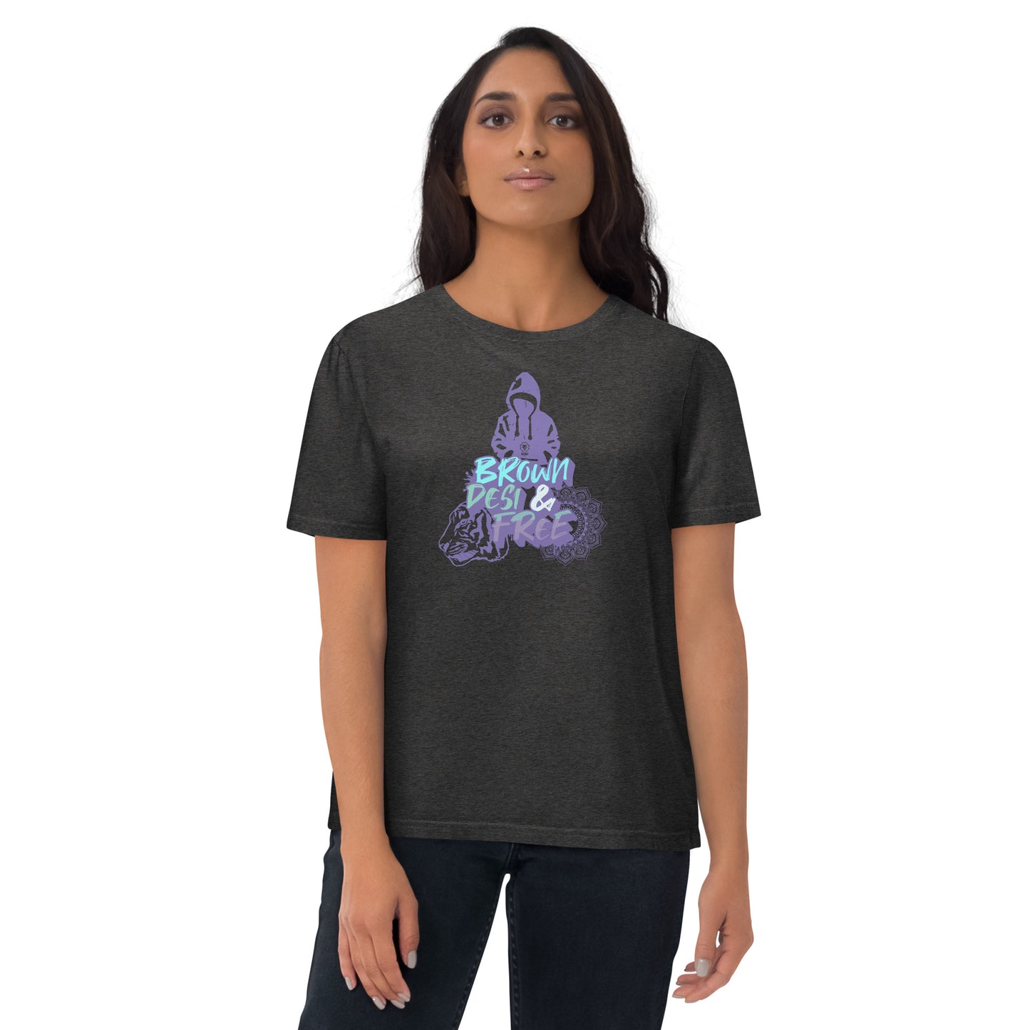 BROWN DESI FREE - Unisex organic cotton t-shirt