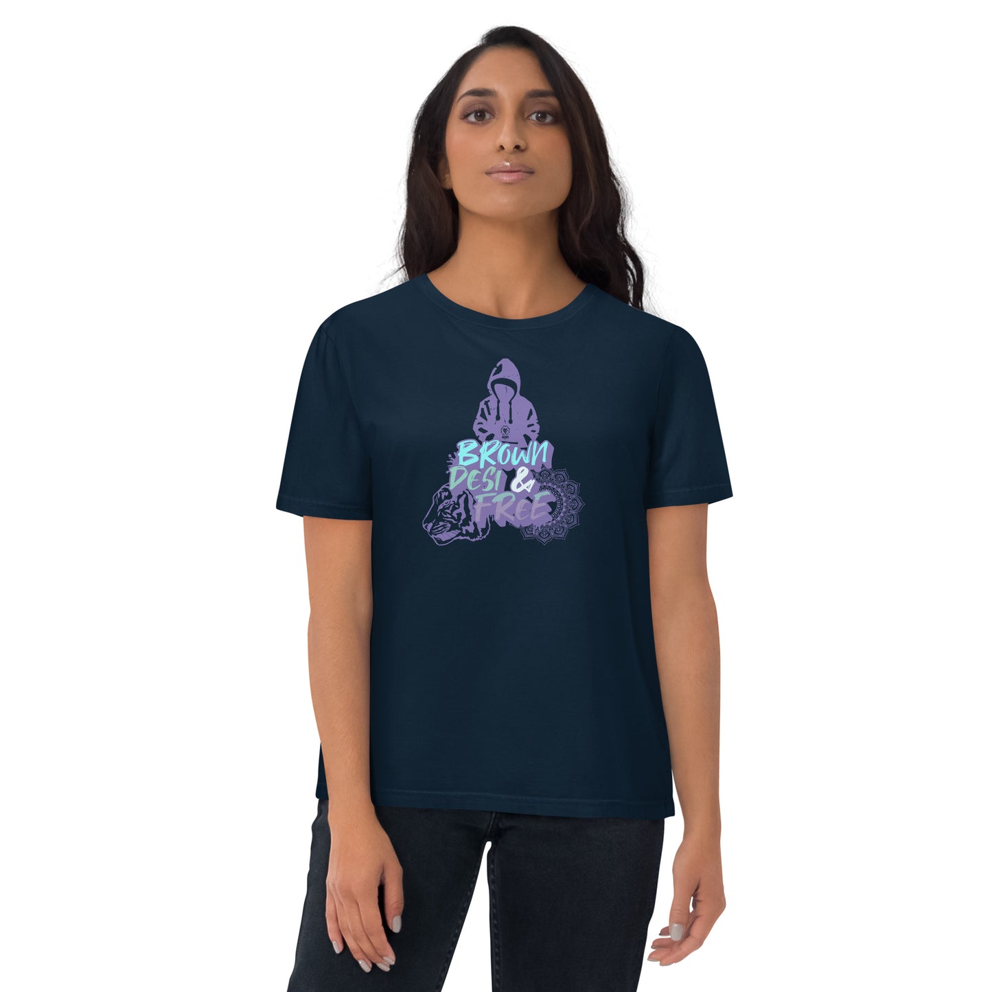 BROWN DESI FREE - Unisex organic cotton t-shirt