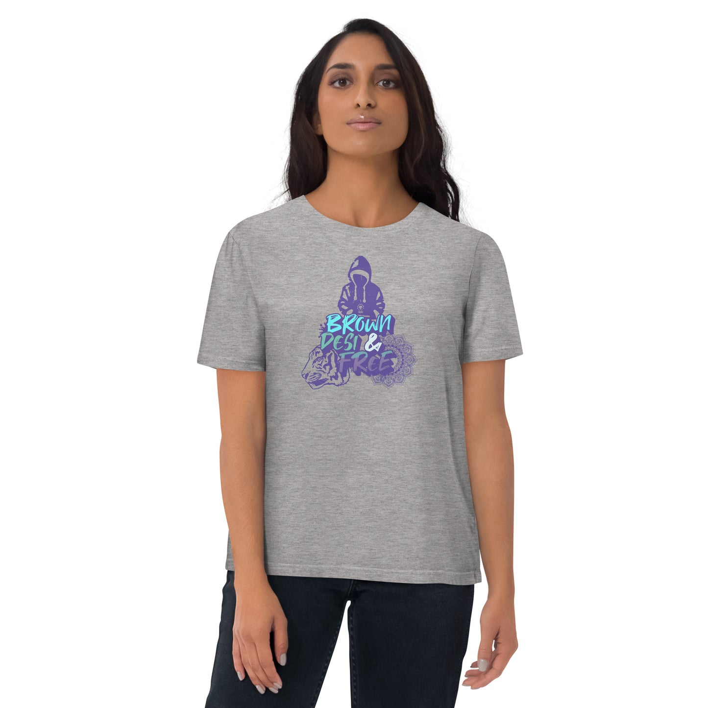 BROWN DESI FREE - Unisex organic cotton t-shirt