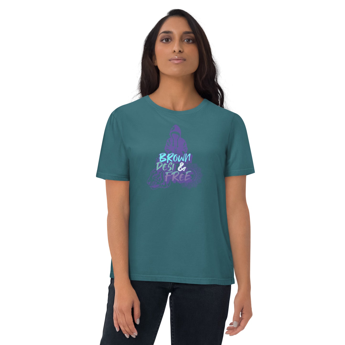 BROWN DESI FREE - Unisex organic cotton t-shirt